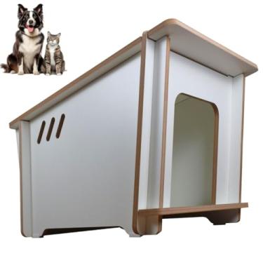 Imagem de Maderacco - Casinha Cachorro Pet Mesa de canto Dog House MDF Média - Branca