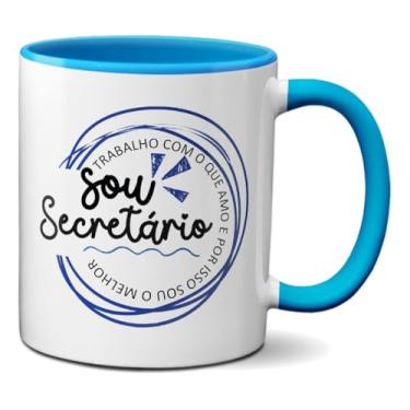 Imagem de Caneca Para O Melhor Secretário Amo o que Faço Criativo (Azul)