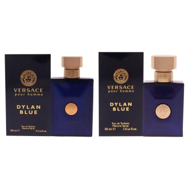 Imagem de Conjunto de 2 peças de Eau de Toilette Perfume Versace Dylan Blue para homens