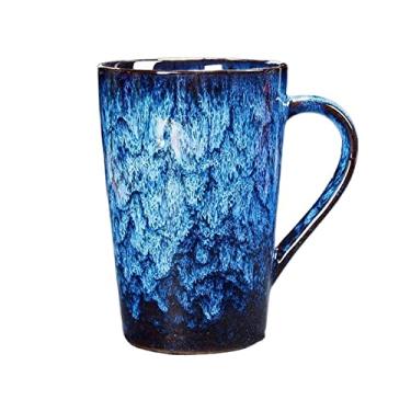 Imagem de Caneca personalizada copo de cerâmica vitrificado em forno 400 ml grande capacidade escritório copo de beber casa leite café da manhã caneca de café (cor: B)