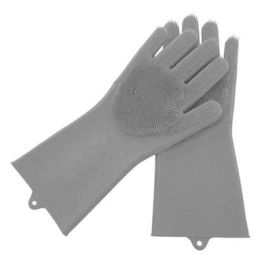 Imagem de Par De Luvas De Silicone Com Esponja Cinza - Clink