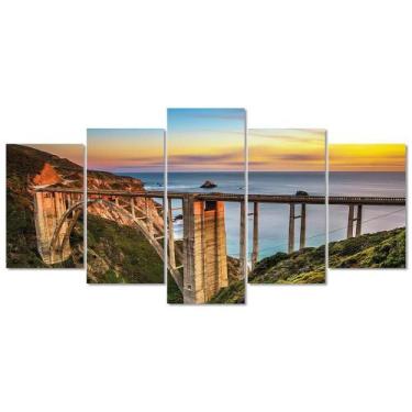 Imagem de Quadro Decorativo Ponte San Jose California Mar Mosaico Cor - Creative