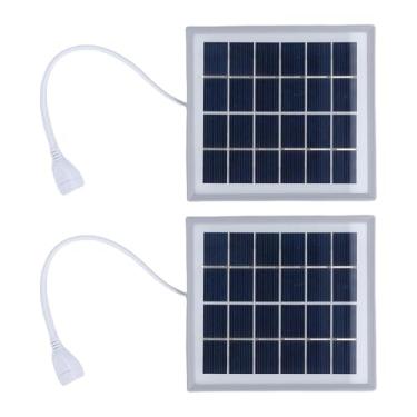 Imagem de AYNEFY Carregador de Painel Solar de 2 Unidades de 5 W, Carregador Solar USB Portátil de Silício Monocristalino Com Suporte Inclinado Estável para Smartphones MP3 Players MP4 Kits de
