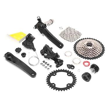 Imagem de Acouto Atualize Seu Passeio Com Nosso Conjunto de Grupos de 9 Velocidades - Kit de Bicicleta Com Volante 42T, Com Desviador Traseiro, Pedaleira de Alumínio Leve, Fácil Instalação, Perfeito para (#13)