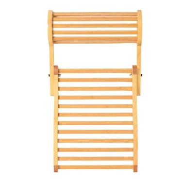 Imagem de RNXRZANK Encosto de Madeira para Sauna em Formato de S, Acessório Portátil E Dobrável para Cabeça, Ideal para Banho, Sauna a Vapor E de Relaxamento. P