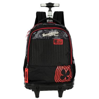 Imagem de Mochila Costas e Rodas 2em1 Enaldinho Youtuber MC49452 - Luxcel, preto