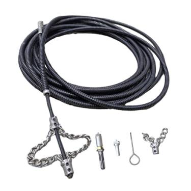 Imagem de Generic Desentupidor de ralos com cabo metálico, coletor de cabelo e mola para remover obstruções, limpador de encanamento para esgoto e banheiro.