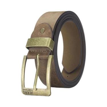 Imagem de Cinto Masculino De Couro PU De Alta Qualidade Com Fivela De Metal, Est