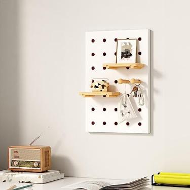 Imagem de Organizador multifuncional de madeira maciça - Armazenamento de ferramentas montado na parede de 1,6 cm de espessura para casa, escritório e garagem - Design verde durável, tamanho: 60 x 80 cm