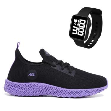 Imagem de Combo Tênis Ortopédico Feminino Relógio Quadrado – Conforto, Leveza e Modernidade para Academia-Feminino