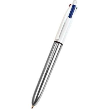 Imagem de Caneta Esferográfica Bic 4 Cores Metallic Corpo Prata - Bic