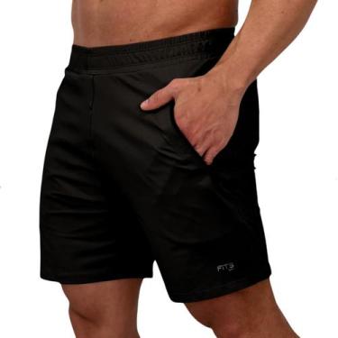 Imagem de Bermuda Masculina Em Poliamida De Academia Fitness Com Bolso - Fits Gy