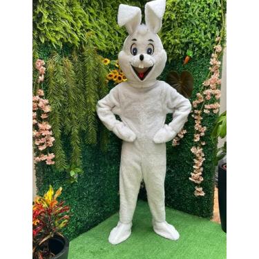 Imagem de Fantasia Coelho Da Pascoa Pelucia Mascote Adulto - Fantasia Bras, Bran