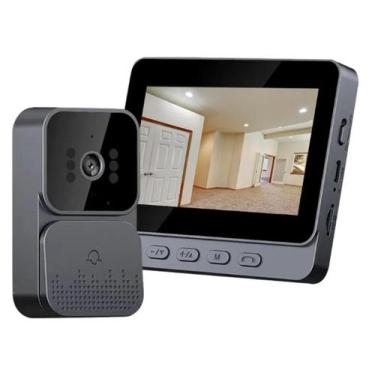Imagem de Campainha Sem Fio Wifi Com Vídeo e Intercomunicador Tela 4.3 pol. - La