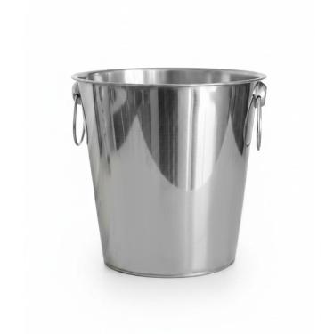 Imagem de Balde de Gelo Liso Mantém Bebidas Geladas Aço Inox Design Elegante para Festas e Bares Prata 6L Imperial Home