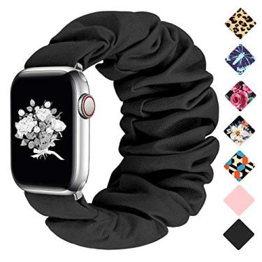 Imagem de Greatfine Pulseira de relógio compatível com relógio Apple Scrunchie Scrunchie de 38 mm, 40 mm, 41 mm, 42 mm, 44 mm e 45 mm, para iWatch séries 10, 9, 8, 7, 6, SE 5, 4, 3 Ultra 2, pulseira de