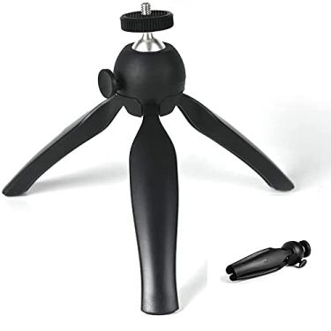 Imagem de Tripé Mini Coolux com Cabeças Giratórias de 360 Graus para Projetores DSLR DVR Câmeras Mini Webcam, Montagem com Esfera de Metal para Câmera (Preto)