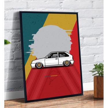Imagem de Quadro Decorativo Emoldurado Volkswagen Golf Gti Carro Arte