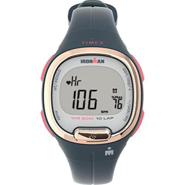 Imagem de Timex Relógio Ironman Transit+ com rastreamento de atividade e frequência cardíaca de 33 mm, Azul/cinza digital/azul, Cronógrafo