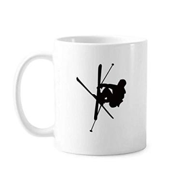 Imagem de Caneca de skate preta esportiva contorno cerâmica cerâmica xícara de café porcelana louça