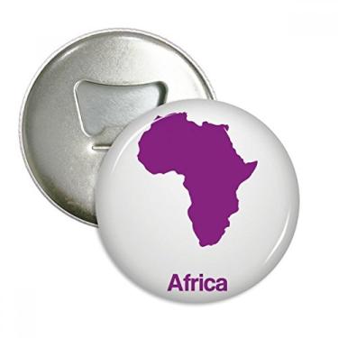 Imagem de Ilustração de mapa da África Roxa, abridor de garrafas, ímã de geladeira, emblema multifuncional