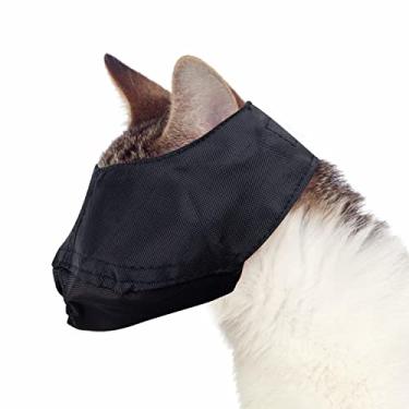 Imagem de Focinheira para gatos: escolha de tamanho ou pacote com 3 (pequeno, médio ou grande) preto, por Downtown Pet Supply