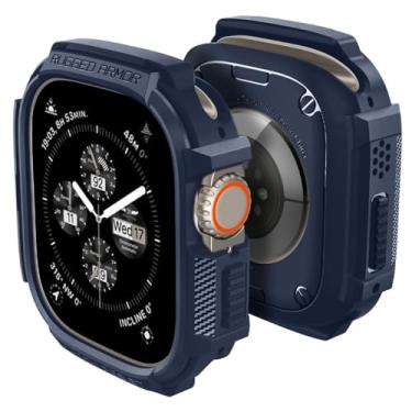 Imagem de Spigen Rugged Armor Projetado para Capa Apple Watch Ultra 3/2/1 49mm Capa Durável de TPU - Azul Marinho