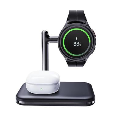 Imagem de MAKAQI Suporte de carregador 2 em 1 para Samsung Watch e fones de ouvido, base de carregamento dobrável compatível com Galaxy Watch Ultra/7/6/5/5 Pro/5 Classic/4/3/Active 2/1 e Galaxy Buds 3/3 Pro/2