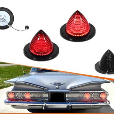 Imagem de ADIIL 2 peças de lâmpadas traseiras de LED vermelho fumê para Chevrolet Bel Air/Biscayne/Nomad/El Camino e Impala 1960 1961
