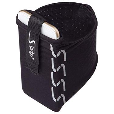 Imagem de Mangas de braço de telefone Sprigs para iPhone x/8/7/6 Plus, Galaxy S7/S6, Google Pixel XL. A braçadeira de corrida mais leve e confortável, estica para caber em todos os telefones com capa para mulheres e homens, X-Large, Black Reflective