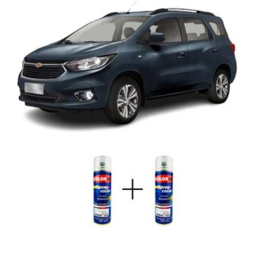 Imagem de Tinta Spray Automotiva Azul Eclipse GM 300ml + Spray Verniz 300ml - Sh