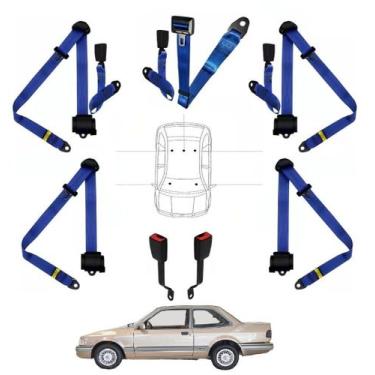 Imagem de Kit cinto de segurança COMPLETO para VOLKSWAGEN APOLO + fechos - HCML,