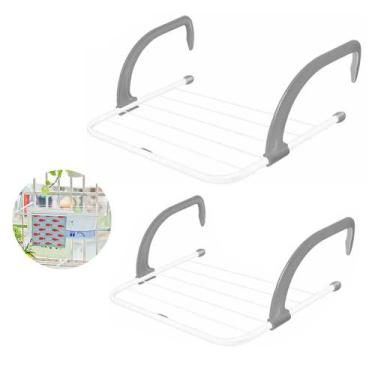 Imagem de Mini Varal Kit 2 Unidades Secador de Roupa Lavanderia Externo Porta Ja