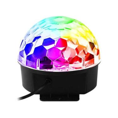 Imagem de Globo Colorido Jogo de Luz Iluminação Strobo Rgb Dj Bluetooh MP3 Music