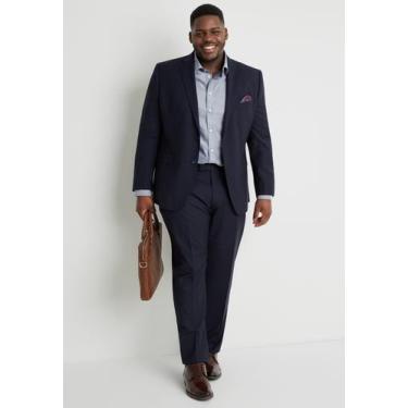 Imagem de Terno Masculino Plus Size Azul Marinho Jordhan, Azul marinho, 70