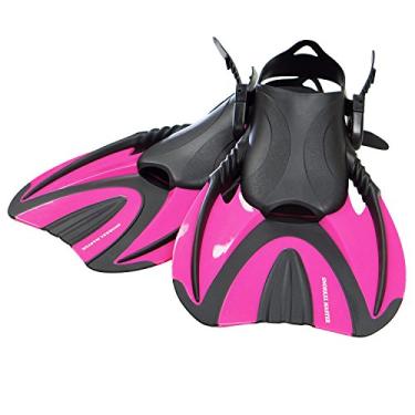 Imagem de Snorkel Master Barbatanas de mergulho para natação, rosa choque, pequenas