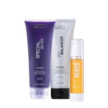 Imagem de Kit K.Pro Special Silver Ph 5.5 a 6.5 Shampoo Acidificante e Power Five Óleo Capilar (3 produtos)