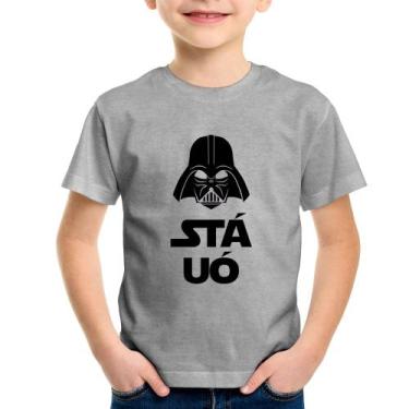 Imagem de Camiseta Infantil Stá Uó - Foca na Moda, Cinza, 12