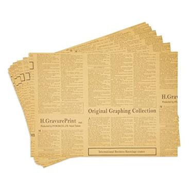 Imagem de Papel de embrulho de jornal, folhas de papel Kraft (27,75 x 19,75 polegadas, pacote com 12)