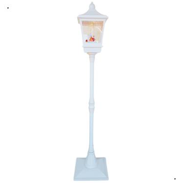 Imagem de Poste Natalino Musical com Movimento e Luz 185cm Branco Enfeite Bivolt