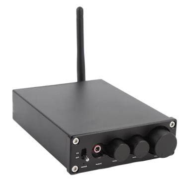 Imagem de Amplificador de Estéreo de 2 Canais Amplificador de Energia Sem Fio BT5.0 Com Ajuste de Agudos de Graves para Alto -falantes Passivos de Teto de Garagem Externa para Externo