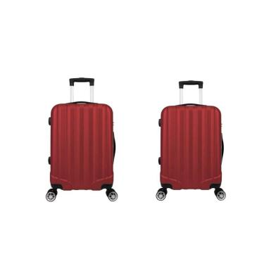 Imagem de Kit Mala De Viagem ABS 2 Peças Adventure E Action Fortt Vermelha MAB01-VR