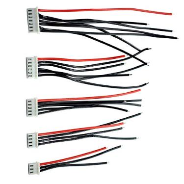 Imagem de Youme 22 AWG 2S 3S 4S 5S 6S Cabo carregador de equilíbrio de bateria lipo JST XH conector plugue adaptador (10 peças 2s-6 (cada 2 peças))