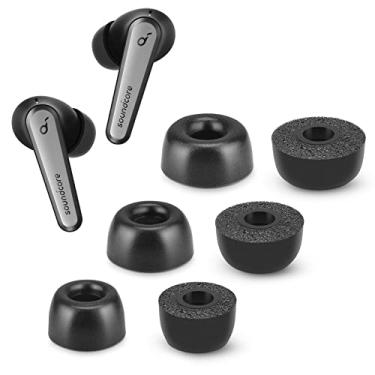 Imagem de Pontas de espuma viscoelástica para Soundcore Liberty Air 2 Pro, pontas auriculares de substituição antiderrapantes para fone de ouvido Anker True sem fio, cabe na capa de carregamento, cancelamento