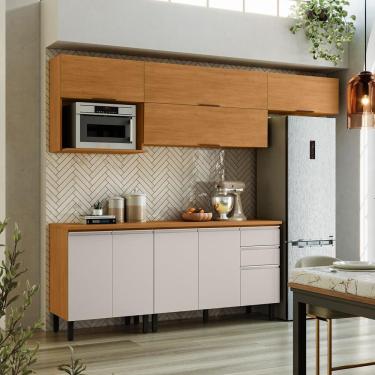 Imagem de Cozinha Itatiaia Ideale 9 Portas 2 Gavetas E 3 Prateleiras Cinamomo-off White