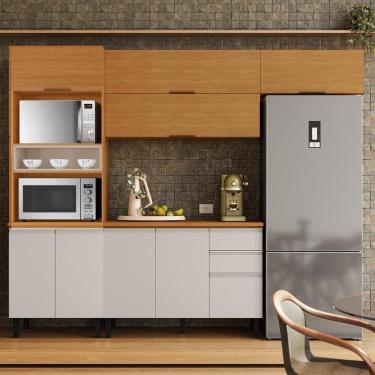 Imagem de Cozinha Itatiaia Ideale Com 4 Peças Com 9 Portas 2 Gavetas Cinamomo-off White