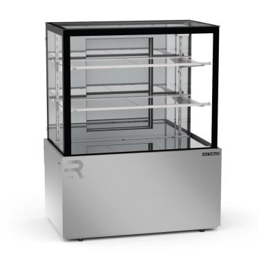 Imagem de Vitrine Seca 1,00 Metro 2 Prateleiras Titanium Premium Inox VTPRS1000 2P 220V Refrimate