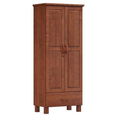 Imagem de Guarda Roupa 2p 1g Madeira Maciça 81 Cm 1140 Imbuia Milani Store Imbuia