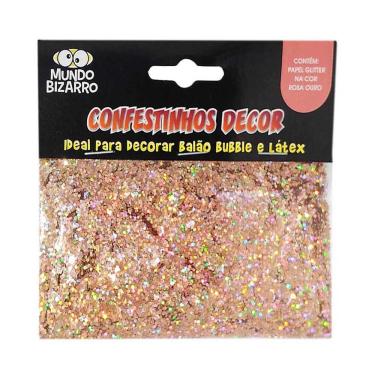 Imagem de Glitter Metalizado Para Balão Rosa Ouro - 25g