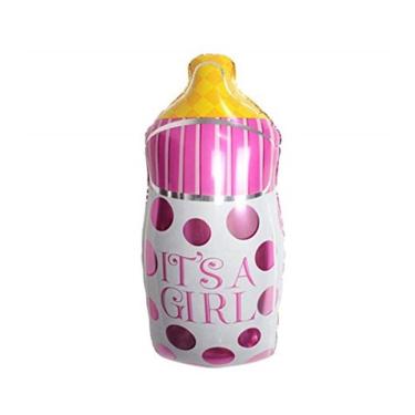 Imagem de Balão Metalizado Mamadeira Menina Chá Revelação - 43cm